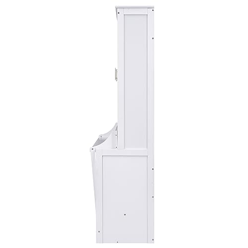Queen Size Murphy Bed Wall Bed with a Storage Shelf, Space-Saving Wall Bed for Multipurpose Guest Room or Home Office - Gray