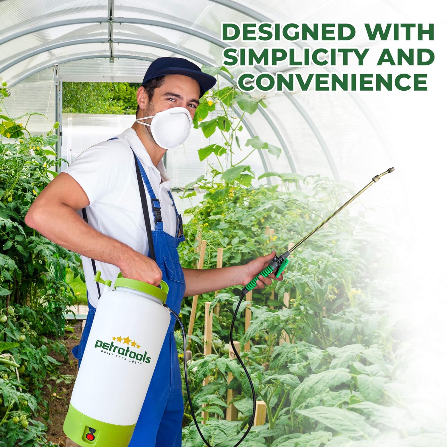 PetraTools 2 Gallon Battery Sprayer - Ultra Convenient Battery Powered Sprayer, Garden Sprayer & Weed Sprayer with Easy-to-Carry Strap, Electric Sprayer & Yard Sprayer with Long-Lasting Battery Life Pack of 2