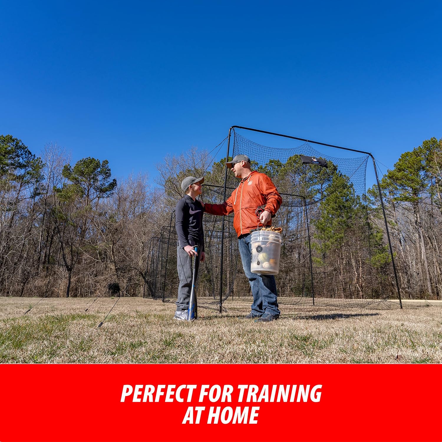 ANYTHING SPORTS Full 40 and 60 Foot Batting Cage. Perfect Baseball Batting Cage, Softball Batting Cage, Complete Package with Frame and Netting