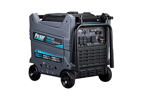 Pulsar 9500W Tri Fuel Gasoline Propane Natural Gas Portable Inverter Generator w/Remote Start & CO Sentry for Home Use GS95TiSCO