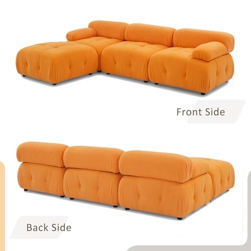 Boucle Bubble Corduroy Cloud couches Couch Modular Cloud Sofa Modern sectional, Teddy Fabric Comfy sectional couches for Living Room dupes Living Room (Beige)