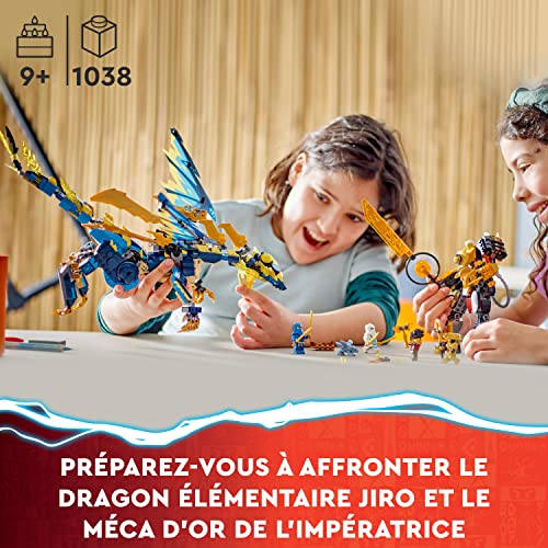 LEGO 71796 Ninjago The Elemental Dragon Against Empress' Robot Large Construction Toy for Christmas, with Figures and 6 Ninja Minifigures, Collectible Set, Kids Gift