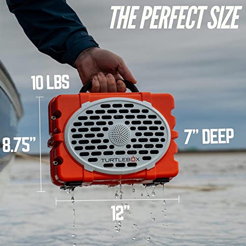 Turtlebox Gen 2: Loud! Outdoor Portable Bluetooth 5.0 Speaker | Rugged, IP67, Waterproof, Impact Resistant & Dustproof (Plays to 120db, Pair 2X for True L-R Stereo), Field Tan