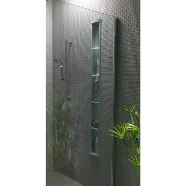 KOHLER K-1840-SS Pilaster Shower Locker, Satin Silver