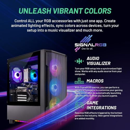 Skytech Nebula Gaming PC Desktop, Ryzen 5 5600 3.5 Ghz (4.4GHz Turbo Boost), NVIDIA RTX 3050 6GB GDDR6, 1TB SSD, 16GB DDR4 RAM 3200, 650W Gold PSU, Wi-Fi, Win 11 Home