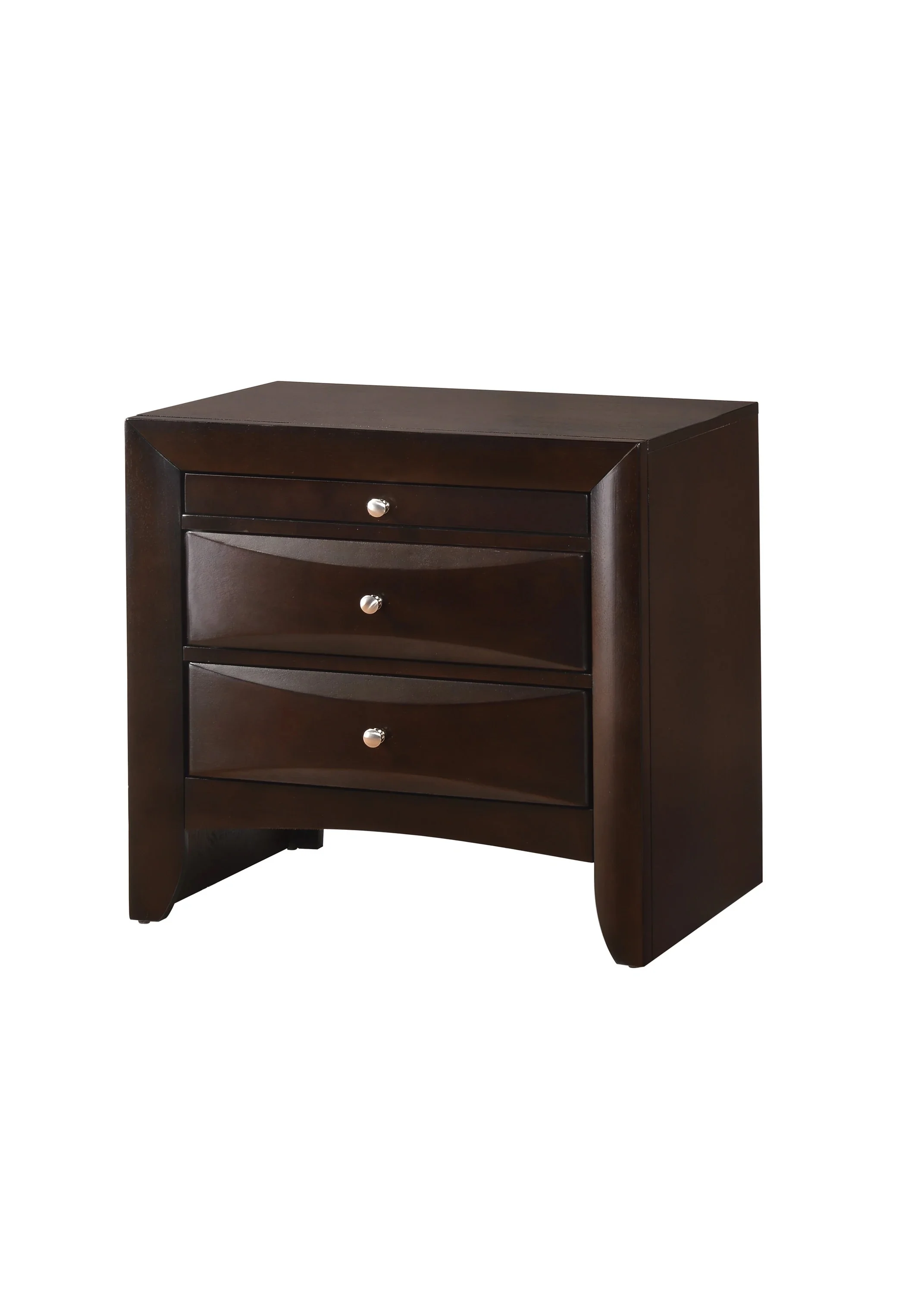 Contemporary King Size 4pc Captains Bed Set Storage Drawers Cherry Finish Wooden Bedroom