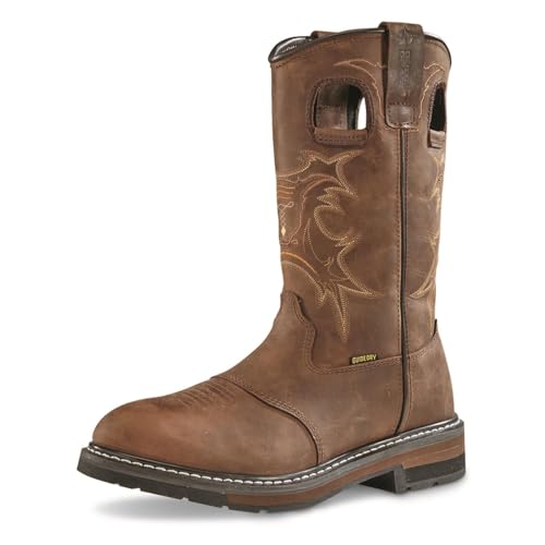 Guide Gear Bandit II Men's Concealed Carry Western Cowboy Rodeo Work Boots Leather Waterproof Shoes