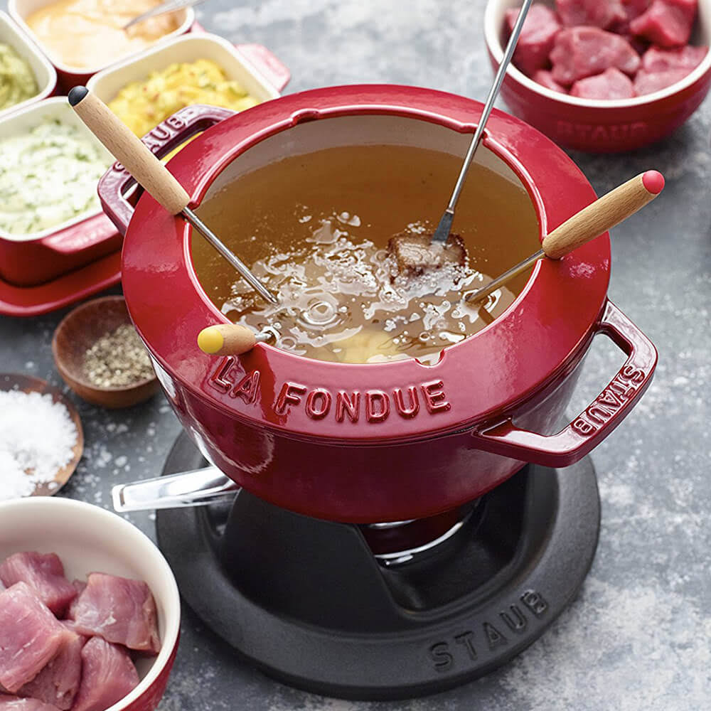 Staub Black Fondue Set (20cm)