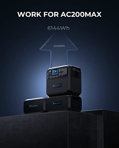 BLUETTI Expansion Battery B230, 2048Wh LiFePO4 Battery Pack for Power Station AC180/AC200MAX/AC200P/EP500Pro, DC Power Source w/ 100W USB-C, Extra Battery for Home Use, Emergency, Road Trip