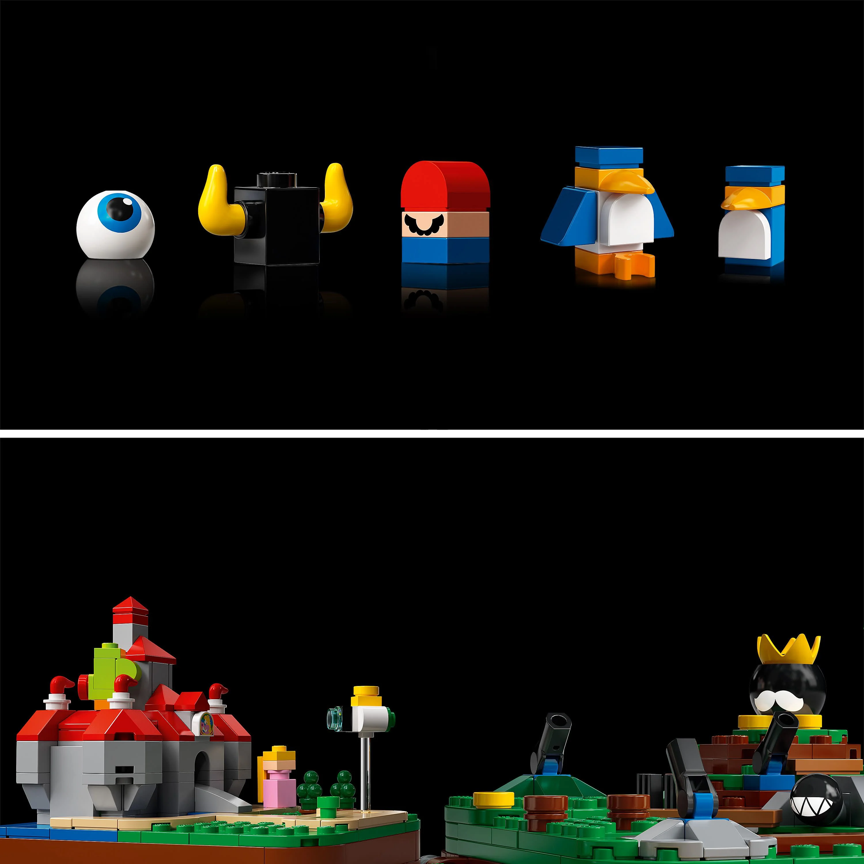 LEGO Super Mario 64 Question Mark Block 71395, 3D Model Set for Adults with Microscale Levels and Princess Peach & Yoshi Micro Figures