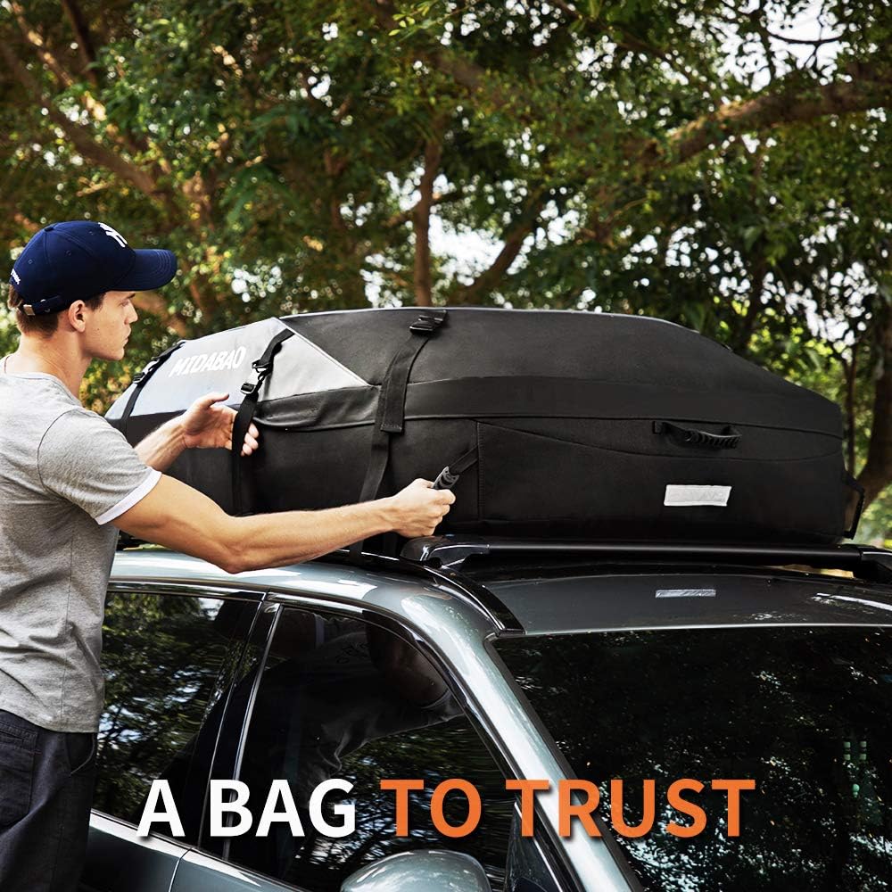 Thickened 21 Cubic Waterproof Duty Car Roof Top Carrier-Car Cargo Roof Bag Car Roof Top Carrier ，Includes Anti-Slip Mat