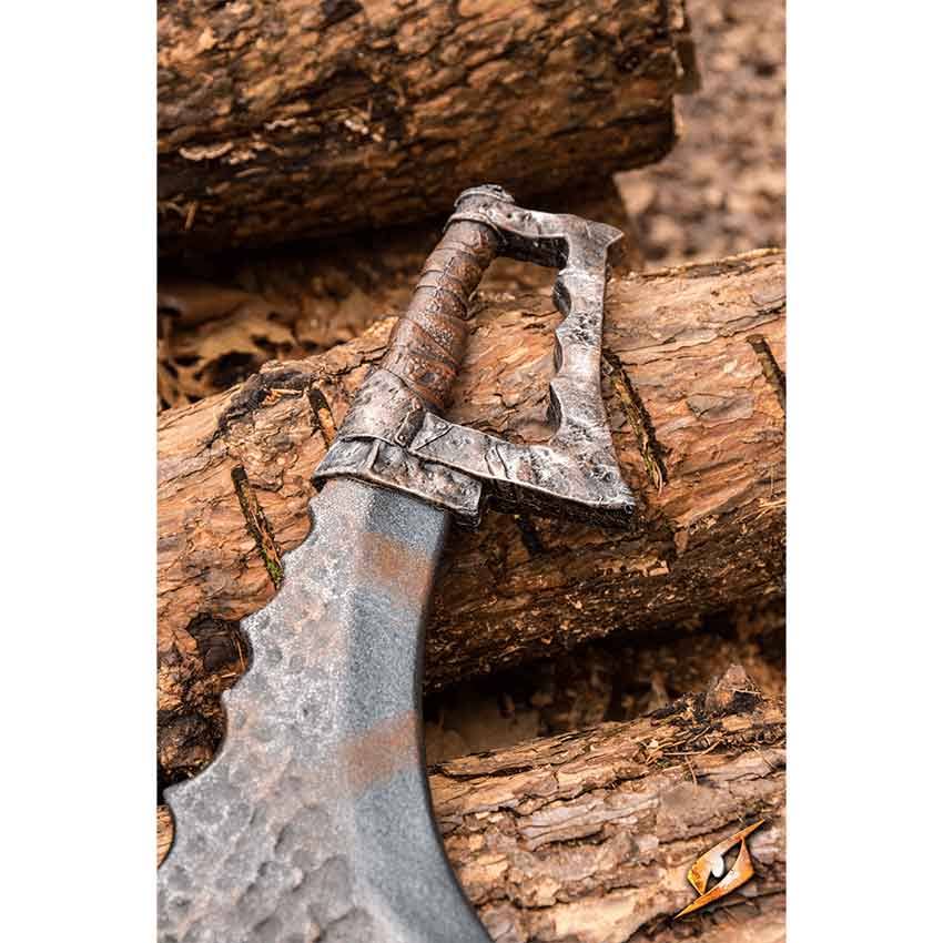 Long LARP Orc Cleaver | Leather by Medieval Collectibles