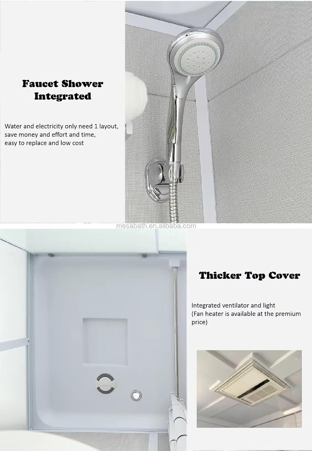 Luxury Multi-Function Prefab Bathroom Unit - Ready Toilet Shower Cubicle Set, High-End Design for Convenience and Style, Ideal for Modern Living Spaces, Easy Installation