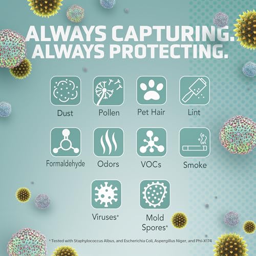 Germ Guardian True HEPA Filter Air Purifier with UV Light Sanitizer, Eliminates Germs, Filters Allergies, Pollen, Smoke, Dust, Pet Dander, Mold