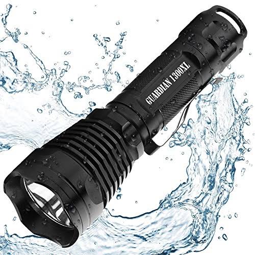 Supernova Guardian 1300XL Professional Series Ultra Bright Rechargeable Tactical LED Flashlight with Remote Pressure Switch and