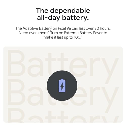 Google Pixel 9a with Gemini - Unlocked Android Smartphone with Incredible Camera and AI Photo Editing, All-Day Battery, and Powerful Security - Iris - 128 GB