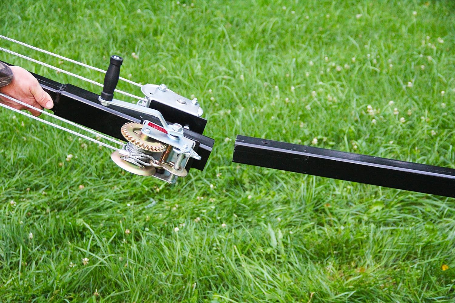 Koola Buck Hide Ripper Deer Hoist and Gambrel Skinning Truck Hitch Lift System