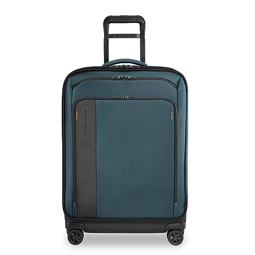 Briggs & Riley Domestic 22" Carry On Expandable Spinner - Luggage for Travel, Suitcases with Wheels, Softside Rolling Bag for Men & Women, Self-Repairing Zipper - ZDX Collection, Hunter
