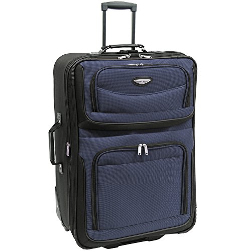 Travel Select Amsterdam Expandable Rolling Upright Luggage, Burgundy, 8-Piece Set