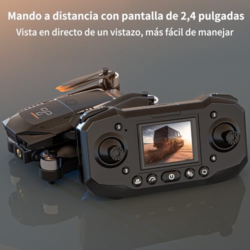 F205 Drone with 2.4" Screen, Brushless Motor FPV Drone with Camera for Adult, Auto-Hover, Gesture Control, 8GB SD Card with Card Reader, One-Key Start for Beginner