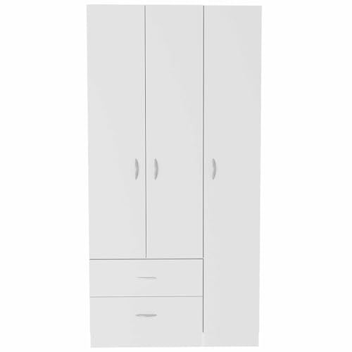 Big Wardrobe, White Double Door Wardrobe, Fashionable Wardrobe in The Bedroom, Large Capacity