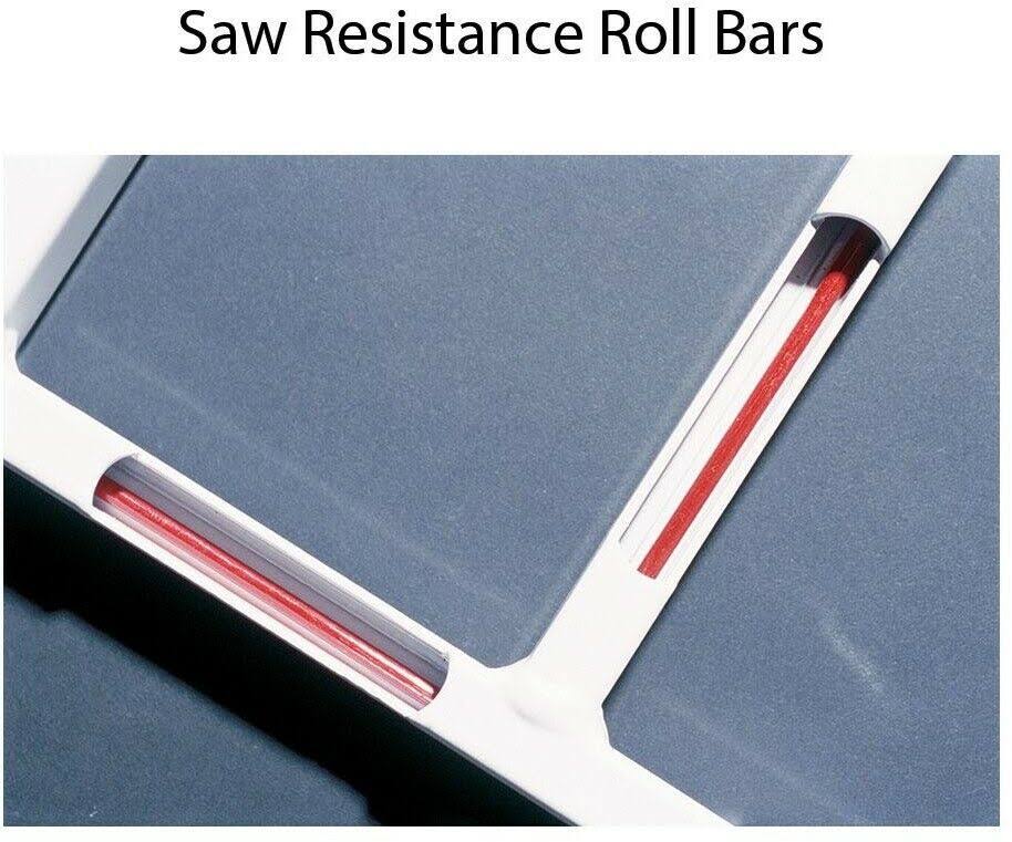 Mr. Goodbar Swing-Away 29 in. to 42 in. Adjustable Width 8-Bar Window Guard, White, Powder Coated White