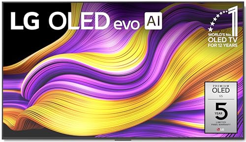 LG 55-Inch Class OLED evo AI 4K G5 Series Smart TV w/Dolby Atmos, Dolby Vision, HDR10, AI Super Upscaling 4K, Filmmaker Mode, Wow Orchestra, Alexa Built-in (OLED55G5WUA, 2025)