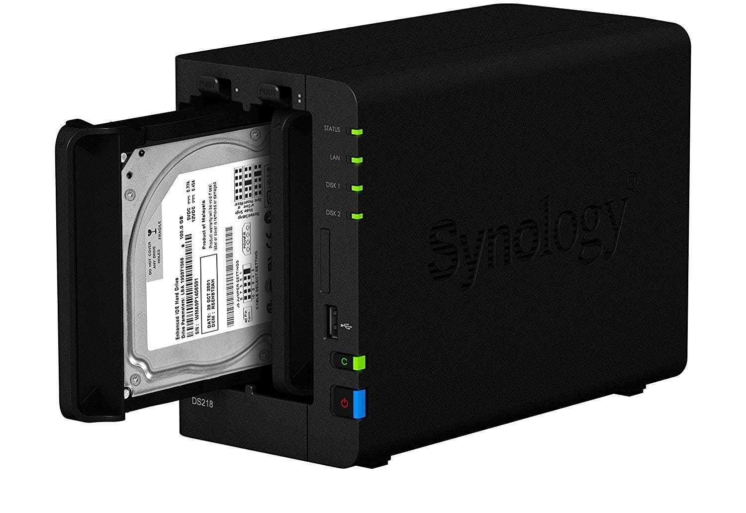 Synology Disk Station DS218 2-Bay Diskless NAS Server - SATA 6Gb/s