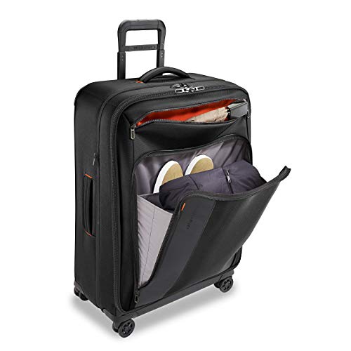 Briggs & Riley Domestic 22" Carry On Expandable Spinner - Luggage for Travel, Suitcases with Wheels, Softside Rolling Bag for Men & Women, Self-Repairing Zipper - ZDX Collection, Hunter