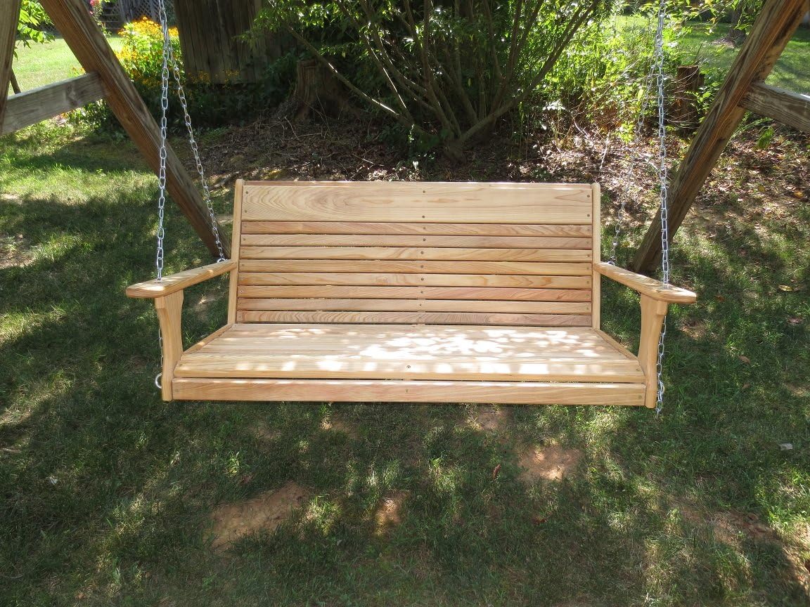 Wood Tree Swings-Cypress Porch Swing/Wood Porch Swing/USA Made/Wooden Swing