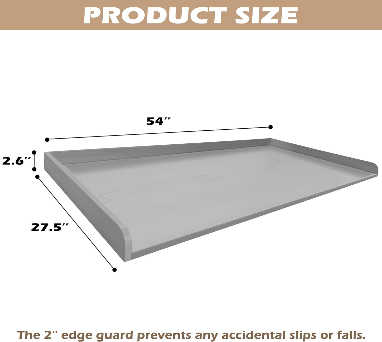 Washer and Dryer Countertop Universal Fit, Laundry Countertop Wood, Dry Countertop, Laundry Storage & Organization (Gray)