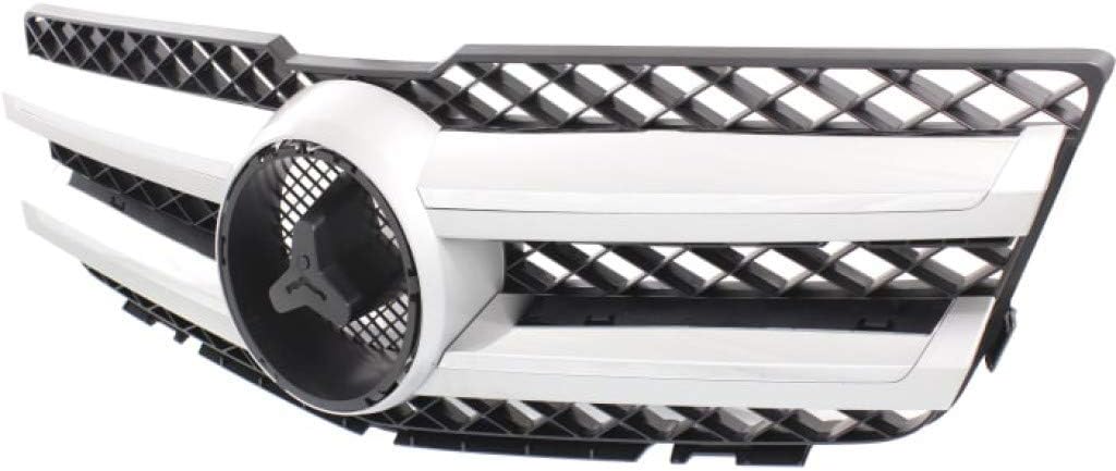 For Mercedes-Benz GLK350 Grille Assembly 2010 11 12 13 14 2015 | Black Shell & Insert | w/Chrome Molding | w/Aluminum Trim | Plastic | CAPA Certified | MB1200161 | 20488008839776