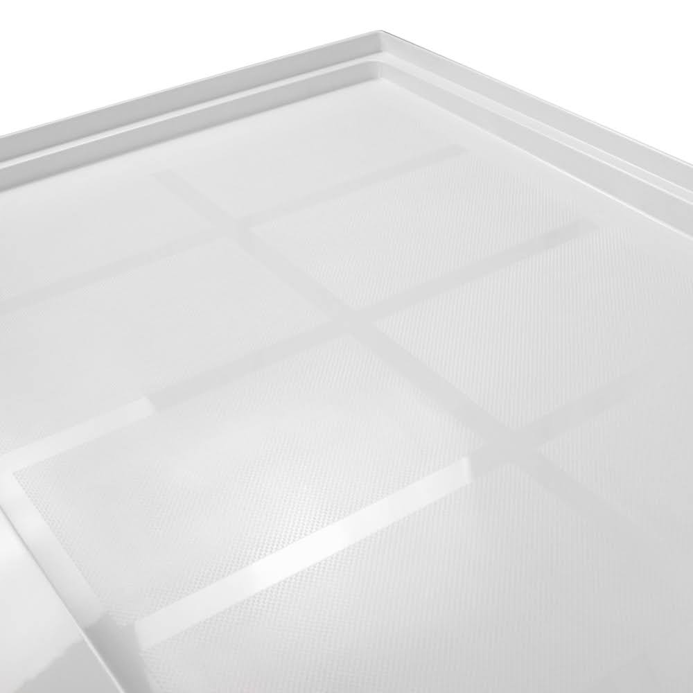 Transolid FL6036L-39 Linear 60-in x 36-in Rectangular Alcove Shower Base with Left Hand Drain, Grey