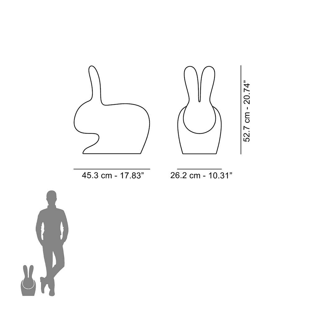 Qeeboo Rabbit Chair Baby Metal Finish Gold