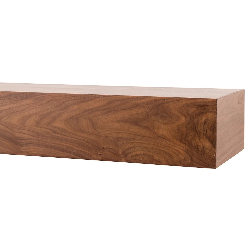 Modern Ember Walnut Creek 72 inch Fireplace Mantel Shelf - Unfinished