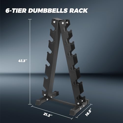 RITFIT 300/350/450/200/210 LB Rubber Hex Dumbbells Set with Optional Dumbbell Rack, Multi Weight Set to Choose, Ideal for Home Gym and Fitness