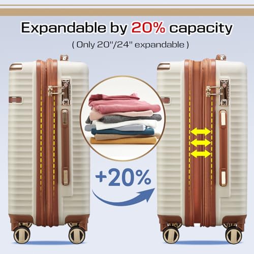 Joyway Luggage Sets 3 Piece,Expandable Hard Shell Suitcase Set with Spinner Wheels, Lightweight Travel Luggage set with TSA Lock(Black,Luggage Sets 5 Piece)