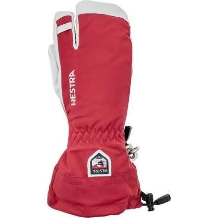 Hestra Army Leather Heli Ski 3 Finger Glove - Red