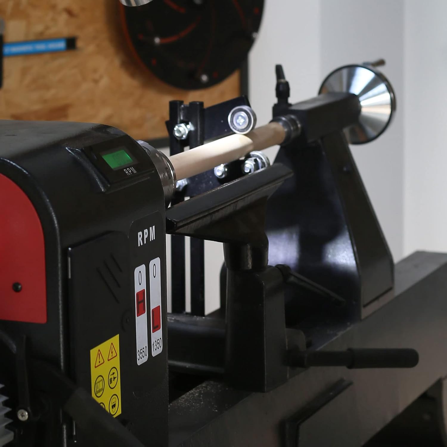 FJL FORCE Wood Lathe Steady Rest, Lathe Steady Rest, Lathe Tool Rest Wood Cast Iron Steady Rest, Wood Lathe Tools and Accessories with Three Metal Fixing Wheels