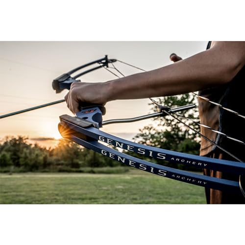 Genesis Original Lightweight Left Handed Archery Compound Bow w/ Adjustable Aluminum Riser, Cam Draw Weight, & Draw Length for Kids and Adults, Yellow