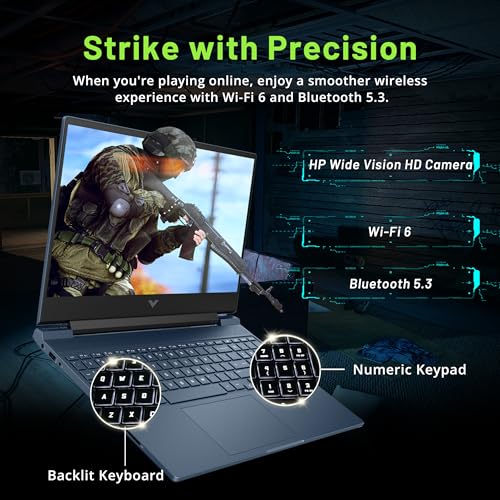 HP Victus 15.6" 144Hz FHD Gaming Laptop, Intel i5-12450H, 32GB RAM, 1TGB PCIe SSD, NVIDIA GeForce RTX 3050, Backlit Keyboard, Win 11 Pro, Blue, 256GB Docking Station Set