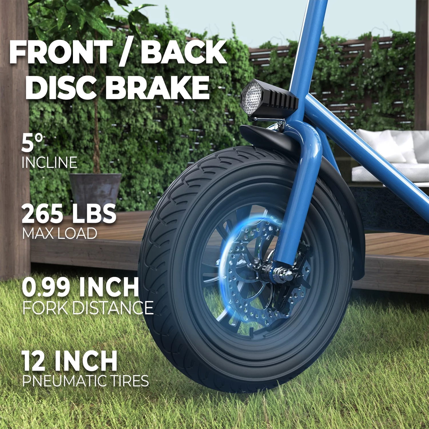 Phantomgogo Commuter R1 - Electric Scooter for Adults - Foldable Scooter with Seat & Carry Basket - 450W Brushless Motor 36V - 15MPH 265lbs Max Load E Mopeds for Adults (Blue)