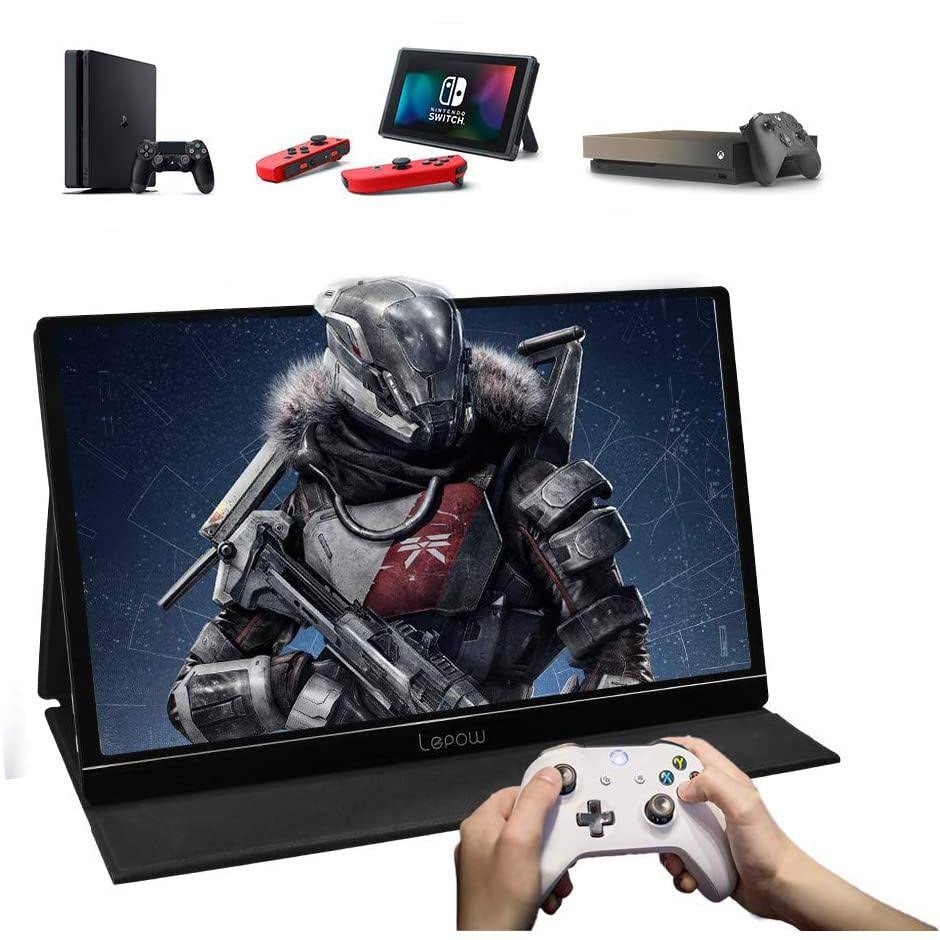 Portable Monitor Lepow 15.6x22 Computer Display 19201080 Full HD IPS Screen