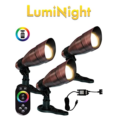 HALF OFF PONDS LumiNight Pond and Landscape Lighting - (3) 3-Watt LED White Light Kit for Floating Fountains w/ 100' QD Cord