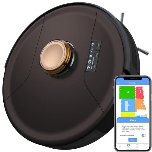 bObsweep PetHair SLAM Robot Vacuum Cleaner with Wet/Dry Mop, Advanced LiDAR Mapping with Editable Map/NoSweep Zones, Alexa/Google Compatible, Good for Pet Hair, Carpet, Hardwood and Tile