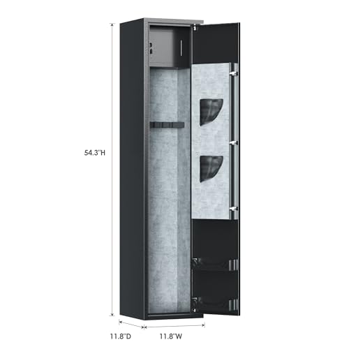 1-3 Gun Safe,Rifle Safe,Gun Safe for Shotguns,Large Gun Safe for Home Rifle and Pistols,Long Gun Cabinets with Digital Keypad/Removable Shelf for Rifles Shotgun-10" x10" x 54"