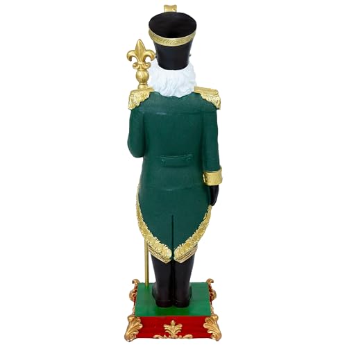 Sunnydaze 3ft Guardian of The North Pole Nutcracker Christmas Decoration - Polyresin Indoor or Outdoor Nutcracker Statue