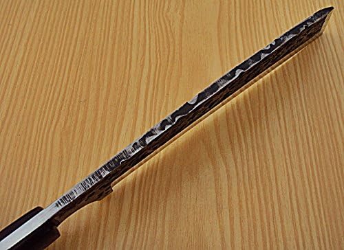 REG-Q-540- Custom Handmade Hi Carbon Steel(1095) Full Tang 13.3 Inches Nakiri Knife.
