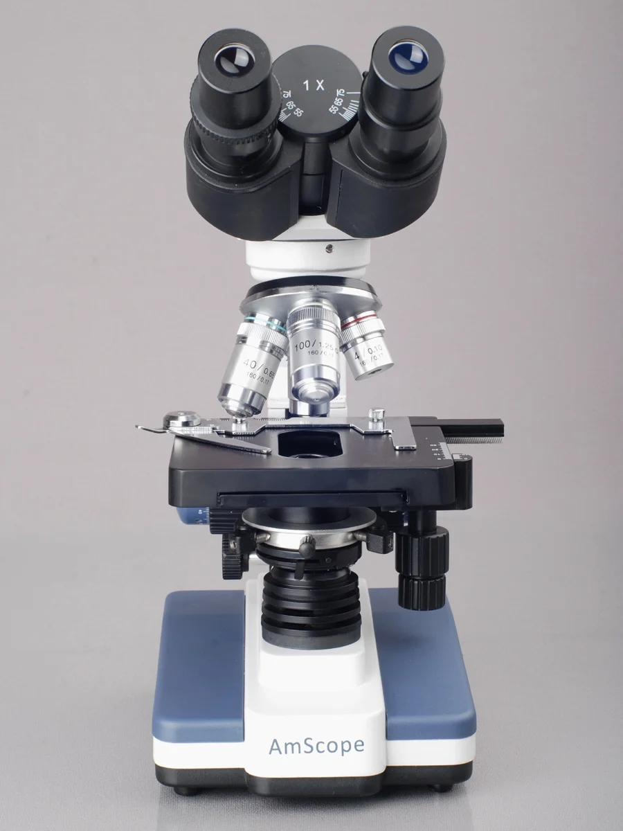 AmScope 40X-2000X LED Lab Binocular Compound Microscope w 3D Stage + 5MP HD Digital Camera