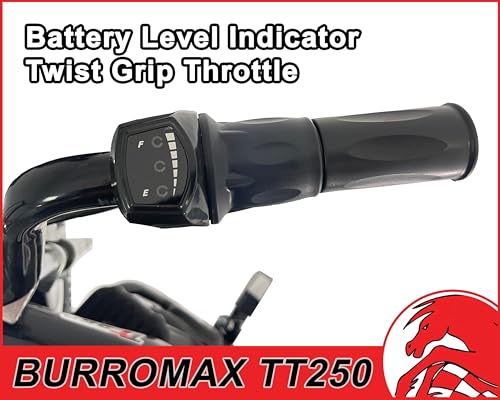 Burromax TT250 Electric Dirt Bike for Kids, 250w 24v 7ah, 2 Speeds, 14 Mph, Up to 150lb Rider, Off-Road Electric Mini Bike